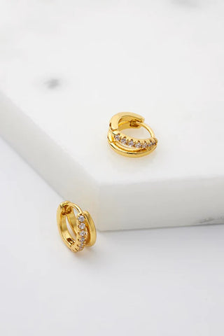 Zafino-Molly Huggie Gold Earrings