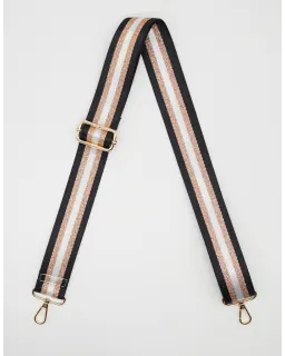 S + G-Black/Rose/Gold Stripe Bag Strap