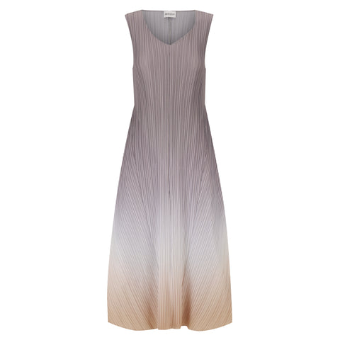 Alquema-Long Estrella Dress Storm DeBlanc