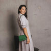 Black Caviar - Crossbody Bag- Gigi Green Black Caviar - Crossbody Bag- Gigi Green