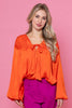 Augustine- Riley Bow Blouse- Orange Augustine- Riley Bow Blouse- Orange