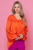 Augustine- Riley Bow Blouse- Orange Augustine- Riley Bow Blouse- Orange