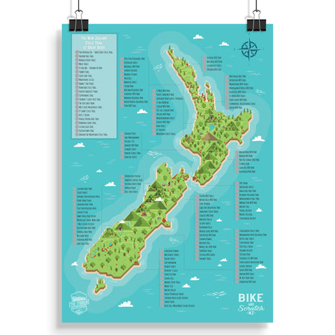 O'Brien Collection- NZ Bike and  Scratch Map-A2
