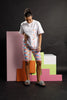 Homelee Rose Road -Topher Tee- White/Meta Blocks Homelee Rose Road -Topher Tee- White/Meta Blocks