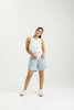 Homelee Rose Road -Racer Singlet-White Homelee Rose Road -Racer Singlet-White