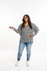 Homelee Batwing Tee -Black/White Stripes Homelee Batwing Tee -Black/White Stripes