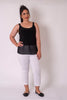 Cashews - Long Band Singlet - Frenzy knit and Georgette B59 Cashews - Long Band Singlet - Frenzy knit and Georgette B59