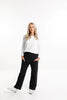 Homelee- Avenue Pants-Black with White  X Homelee- Avenue Pants-Black with White  X