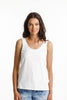 Homelee -Heather Singlet - White Homelee -Heather Singlet - White
