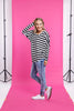Homelee Batwing Tee -Black/White Stripes Homelee Batwing Tee -Black/White Stripes