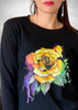 MIdnight Rose Tee - Black/ Yellow Rose SALE MIdnight Rose Tee - Black/ Yellow Rose SALE