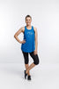 Homelee - Rose Road Racerback Singlet - Classic Blue with Large Gloss Rose Homelee - Rose Road Racerback Singlet - Classic Blue with Large Gloss Rose