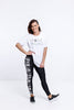 Homelee - Rose Road - Pocket leggings - Black with Offbeat stripe Homelee - Rose Road - Pocket leggings - Black with Offbeat stripe