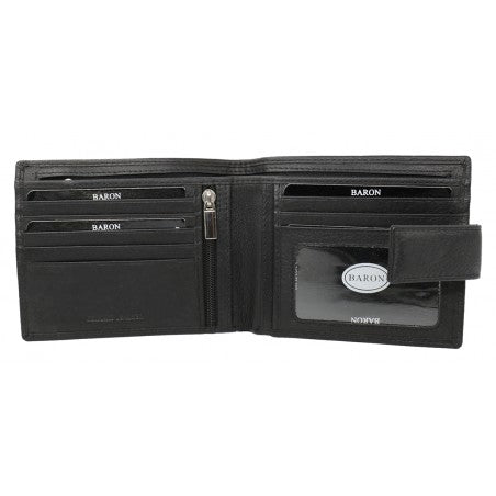 Baron Leathergoods - Black leather wallet Mens