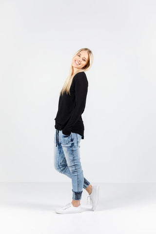 Homelee Long Sleeve top - black