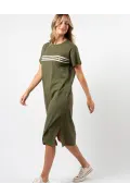 Stella and Gemma - Maxie T-Shirt Dress-Khaki