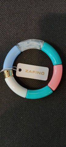 Zafino- Tube Bangle-Teal/Gold