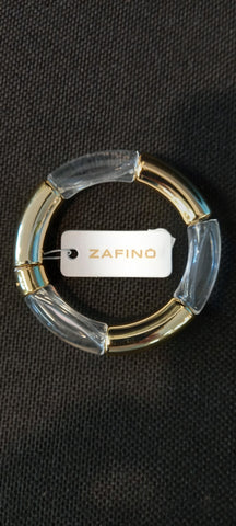 Zafino- Tube Bangle-Clear/Gold