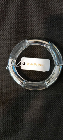 Zafino- Tube Bangle-Clear/Silver