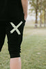 Homelee - 3/4 APARTMENT PANTS - Black with Lime X