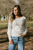 Homelee Knitted Grace Crew Jumper- Milk