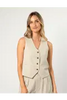 Stella and Gemma Beau Waistcoat-Wheat