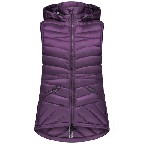 Moke- Mary Claire Packable Vest -Midnight Plum