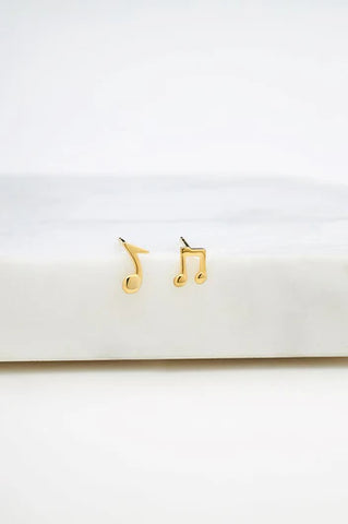 Zafino-Musical Note Stud - Gold