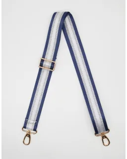 S + G-Navy/Silver Stripe Bag Strap