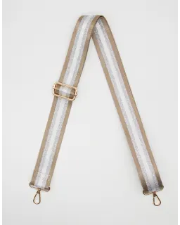 S + G-Camel/Silver Stripe Bag Strap