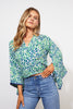 Haven -Lamu Wrap Top-Savanna Blue