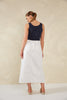 Haven -Dalton Denim Skirt- White