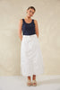 Haven -Dalton Denim Skirt- White