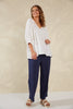 Haven -Sardinia Relaxed blouse- Bianco