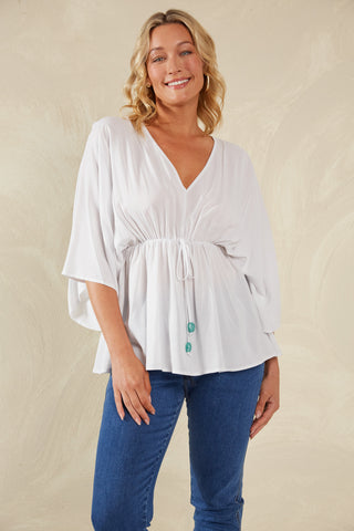 Haven -Lipari Tie top- Bianco