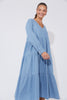 Haven -Austin Denim Maxi Dress-Denim