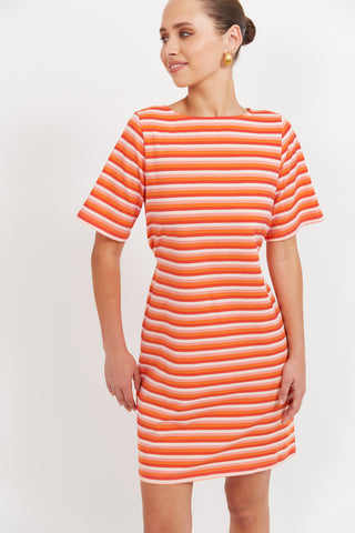 Haven -Limon Stripe Tshirt Dress- Punch