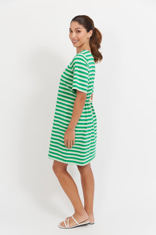 Haven -Limon Stripe Tshirt Dress- Green