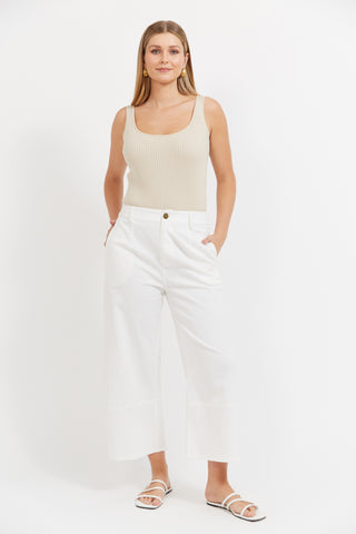 Haven -Panama Pant-White