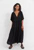 Haven -Jardin Tiered Maxi Dress - Black