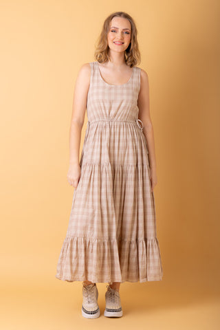 Augustine/ Amaya-Laura Maxi Check Dress