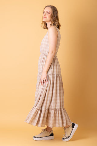 Augustine/ Amaya-Laura Maxi Check Dress