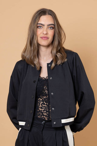 Augustine/Amaya- Ashlee Bomber Jacket- Black