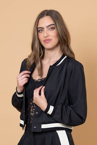 Augustine/Amaya- Ashlee Bomber Jacket- Black