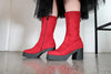Minx- Cassidy- Red Micro Suede