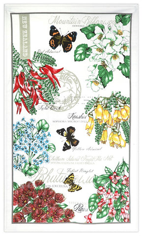 Parrs- Tea Towel Flowers and Butterflies