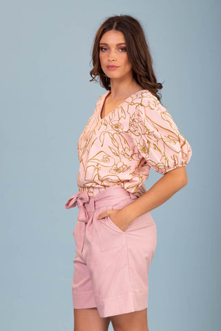 Augustine/ Amaya- Louise Blush Top