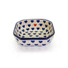 Polish Pottery NZ-  Octagonal bowl white/blue