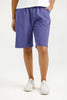 Homelee - Rose Road -Long Sweat Shorts-Hyacinth