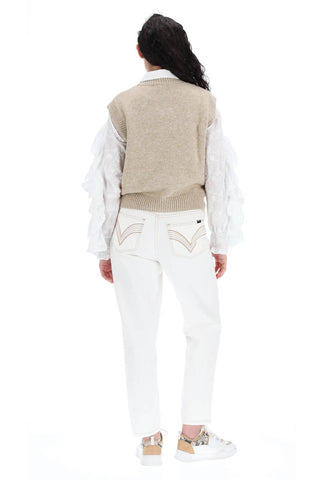 Augustine/ Amaya- Regina Vest- Beige Speckle